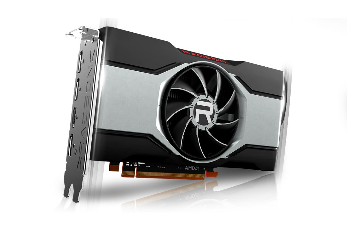 Imagem de divulgação da RX 6600 em fundo branco