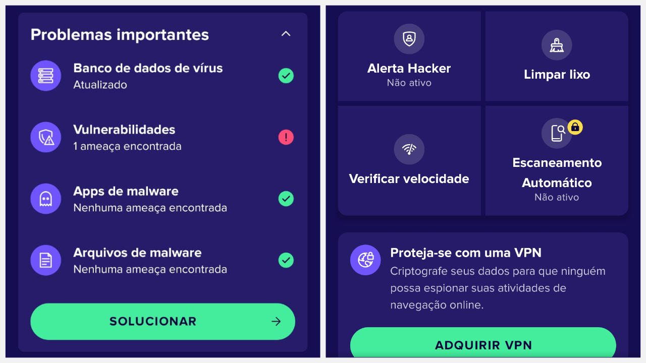 Limpar vírus do celular com o Avast