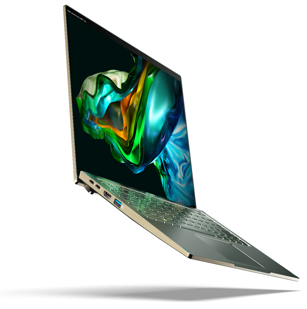 Visão lateral do Acer Swift Go 14