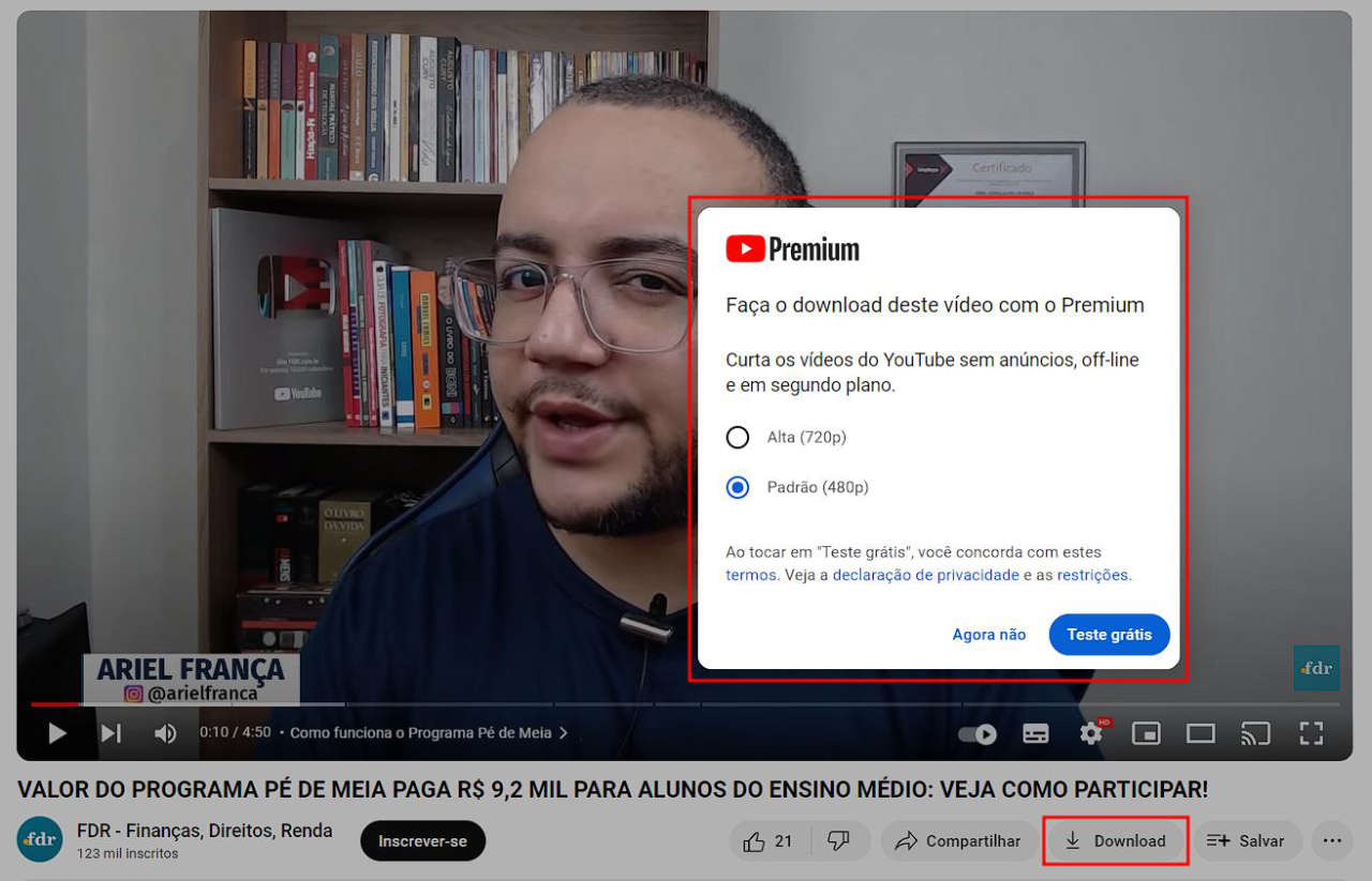 Baixar vídeo do YouTube pelo celular e pc