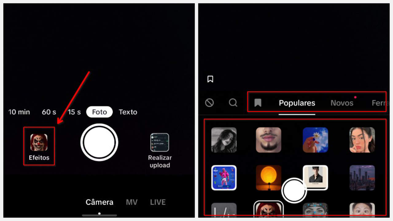 Como achar os melhores efeitos do TikTok