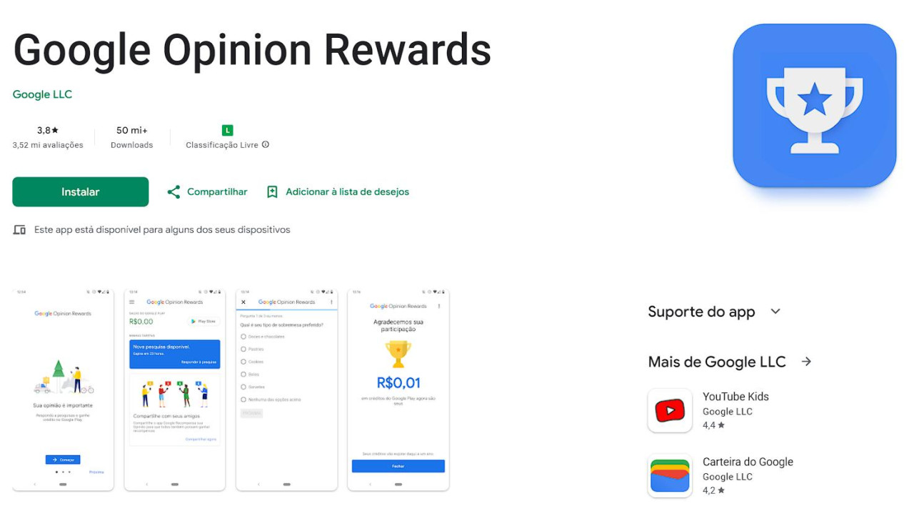 Google Opinion Rewards, o aplicativo que paga em R$ por dia