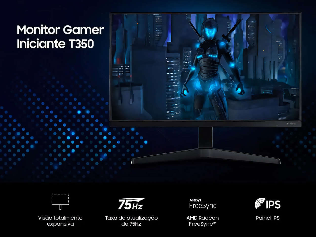 Banner do Samsung T350 com as especificações