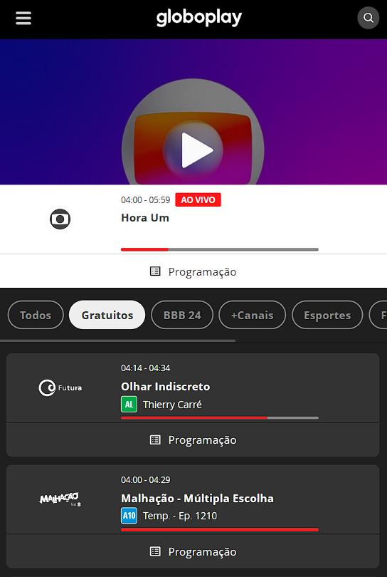 Assistir TV online grátis no celular com o Globoplay