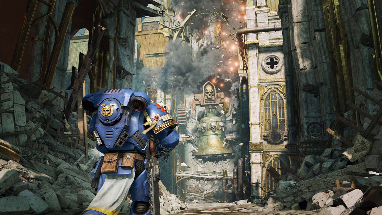 Cena da gameplay de Warhammer 40,000 Space Marine, um dos melhores jogos para Xbox em 2024 e 2025