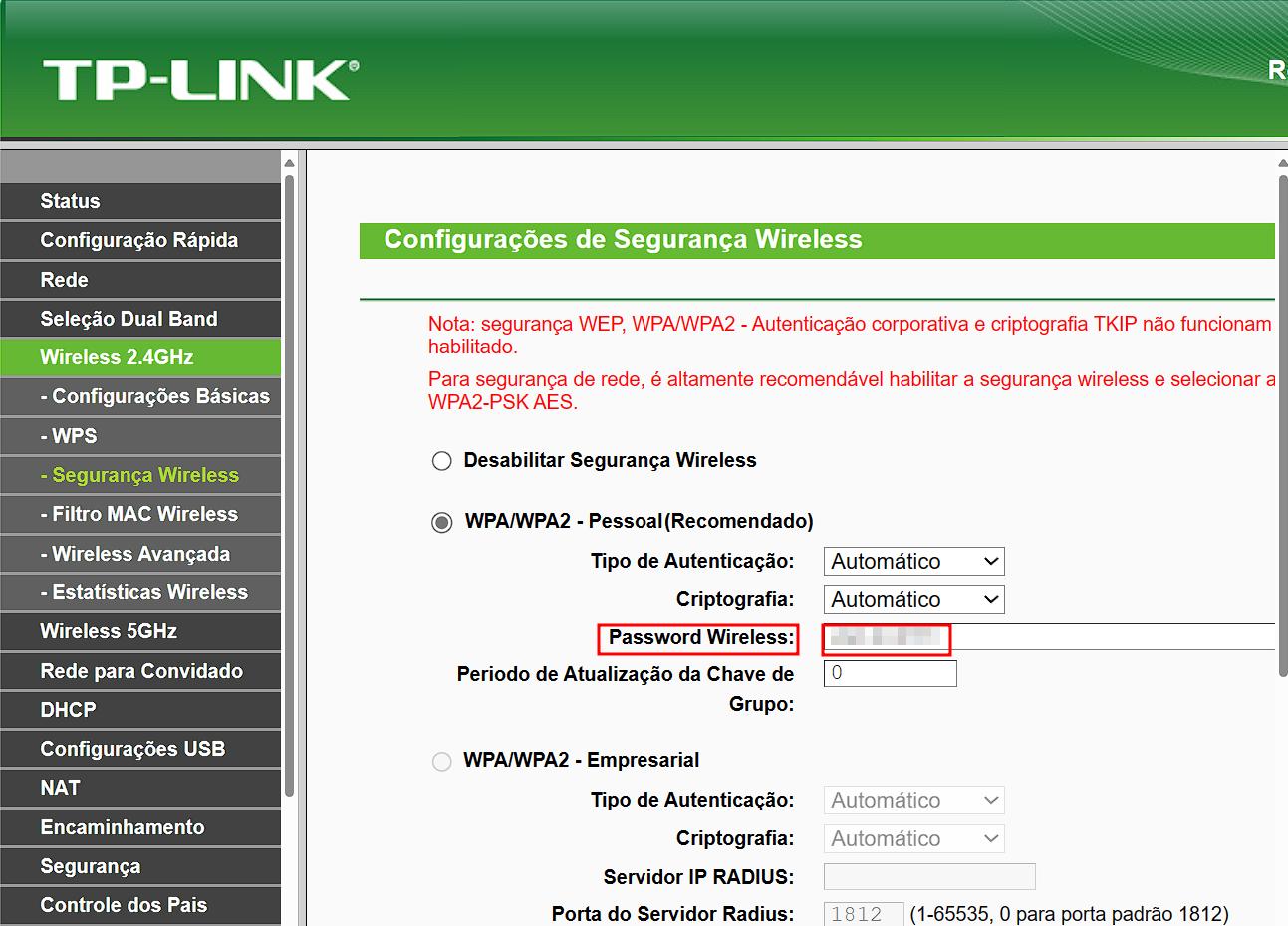 Ver a senha do wifi pelo painel do roteador no pc