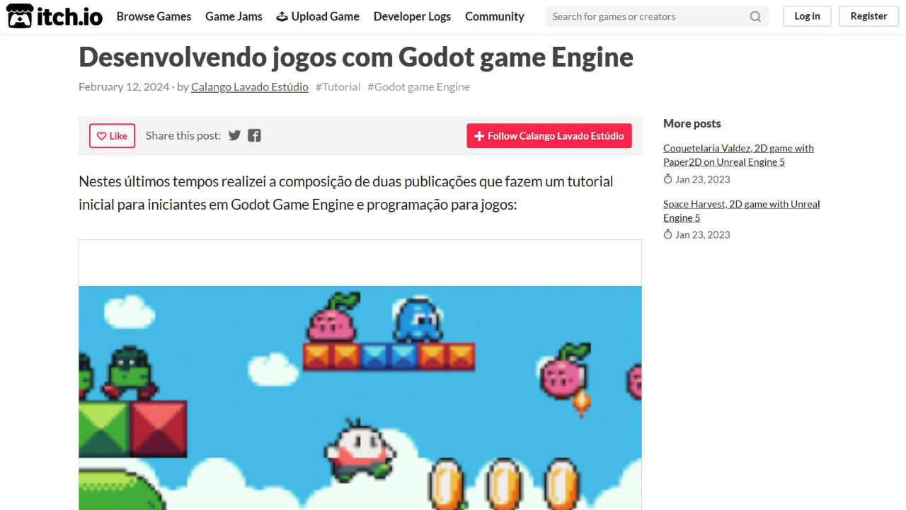 Tutorial Desenvolvendo jogos com Godot game Engine