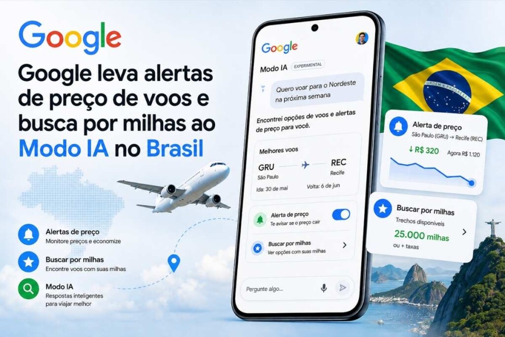 Google leva alertas de preço de voos