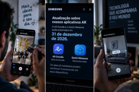 Samsung encerra AR Doodle e Quick Measure em 31 de dezembro; apps já instalados podem continuar funcionando